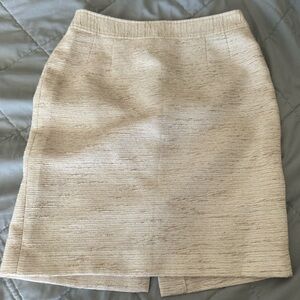 Gold and cream pencil skirt